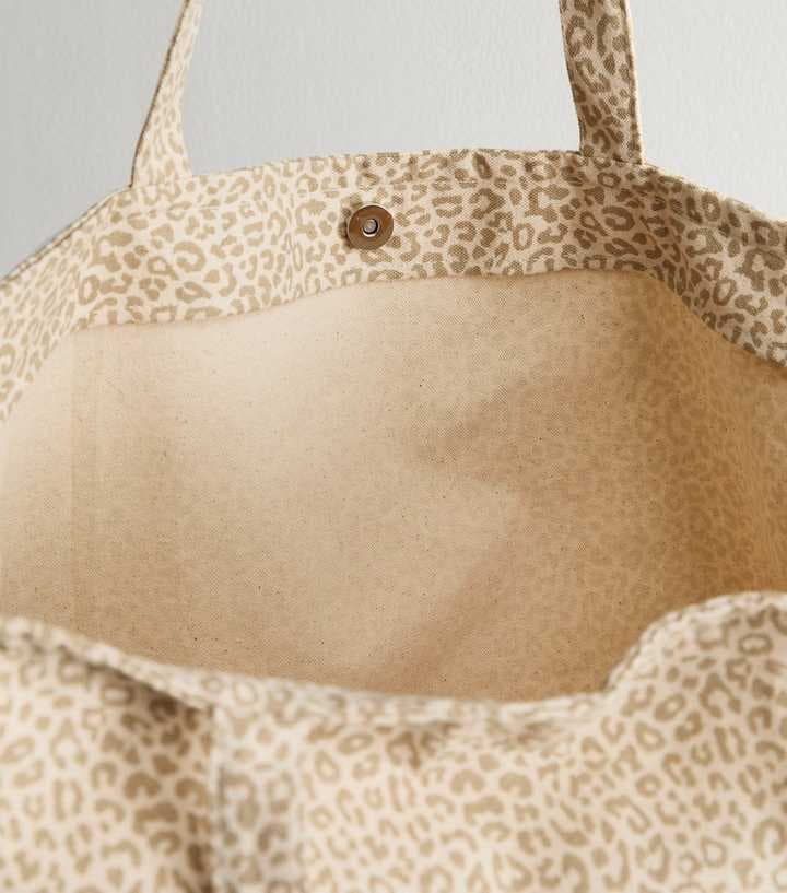 OFFWHITE LEOPARD DESIGN TOTE CANVAS BAG