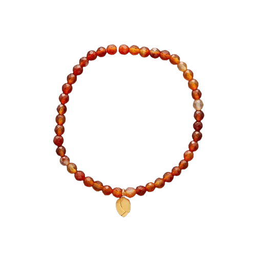 BROWN GLASS BEADS BRACELET
