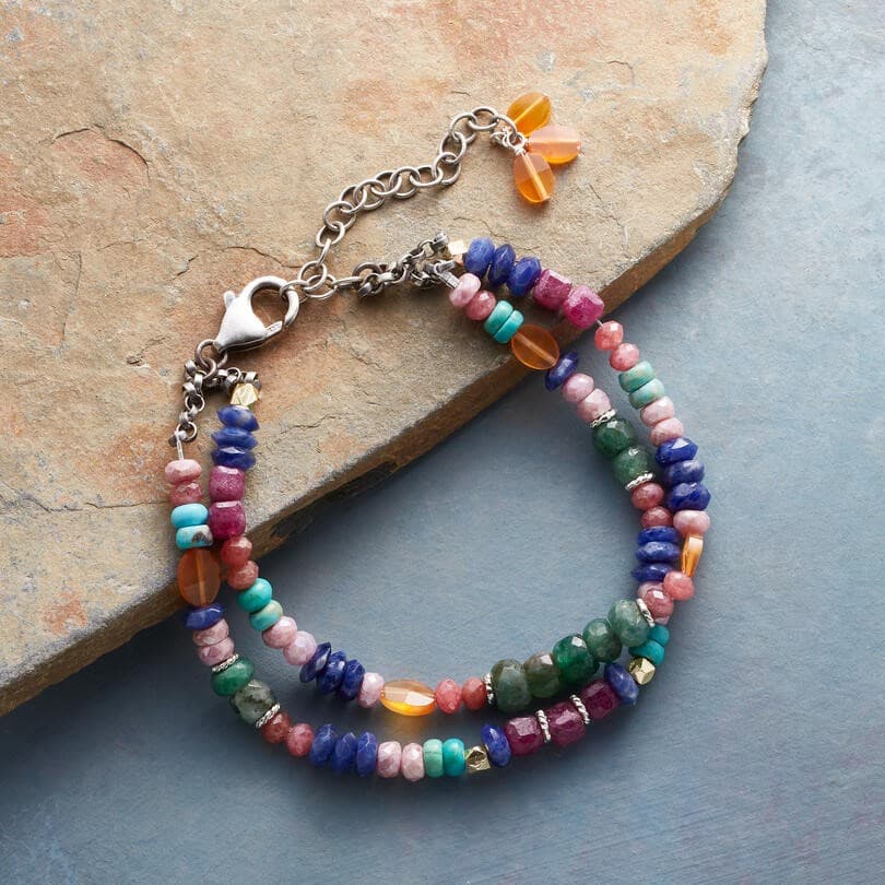 MULTI COLOR GLASS BEADS BRACELET