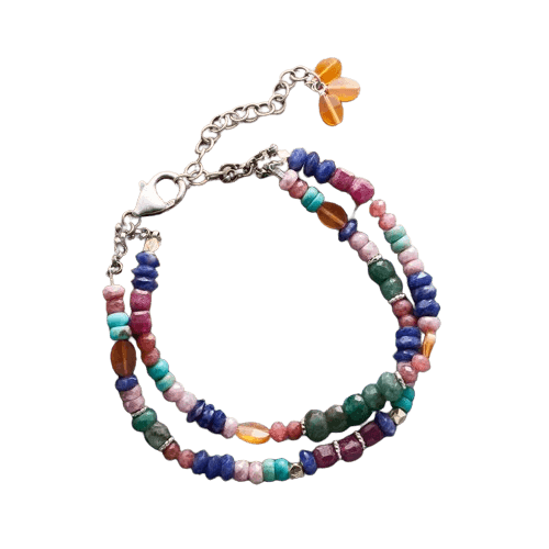 MULTI COLOR GLASS BEADS BRACELET