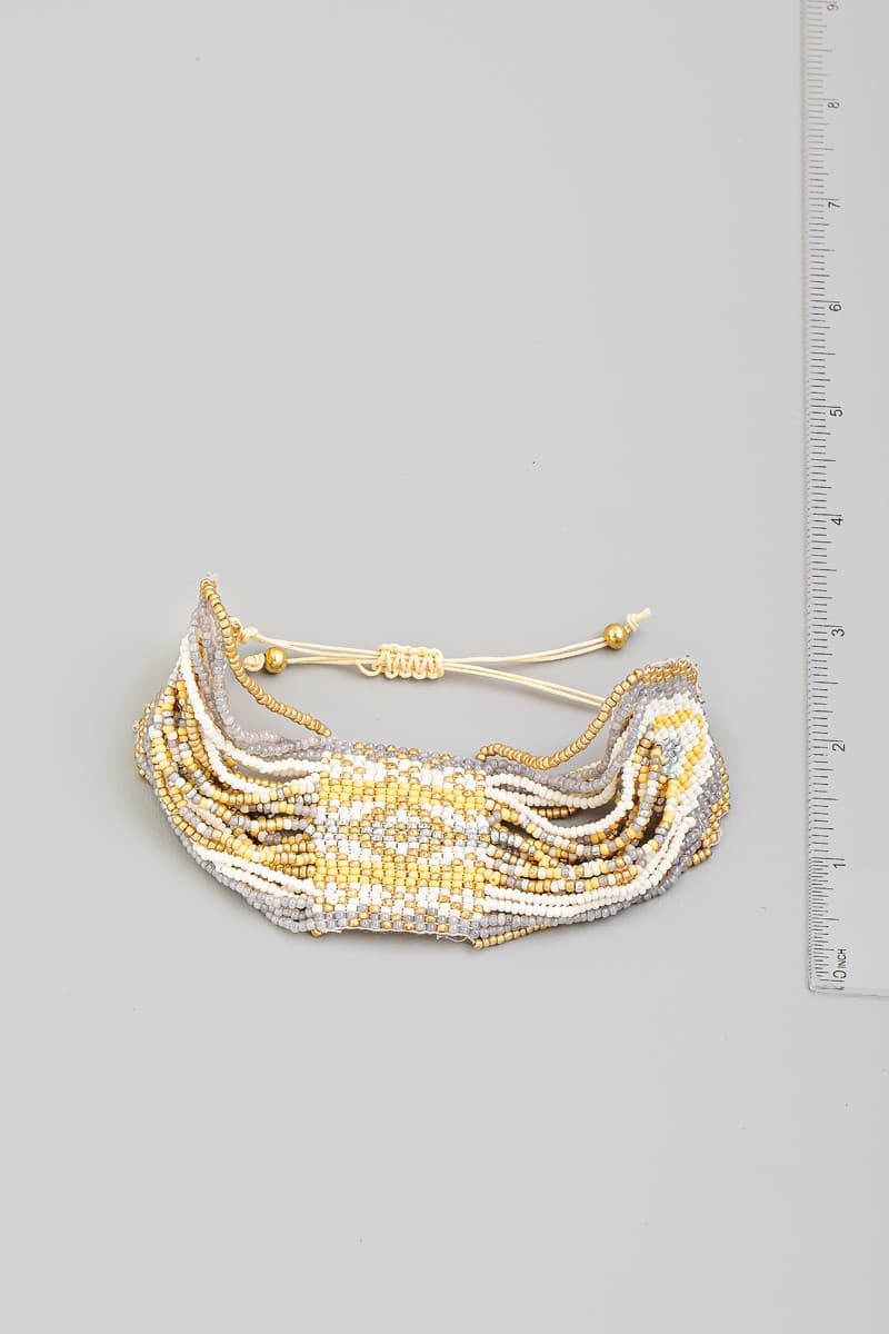 BOHO SEED BEAD ADJUSTABLE BRACELET