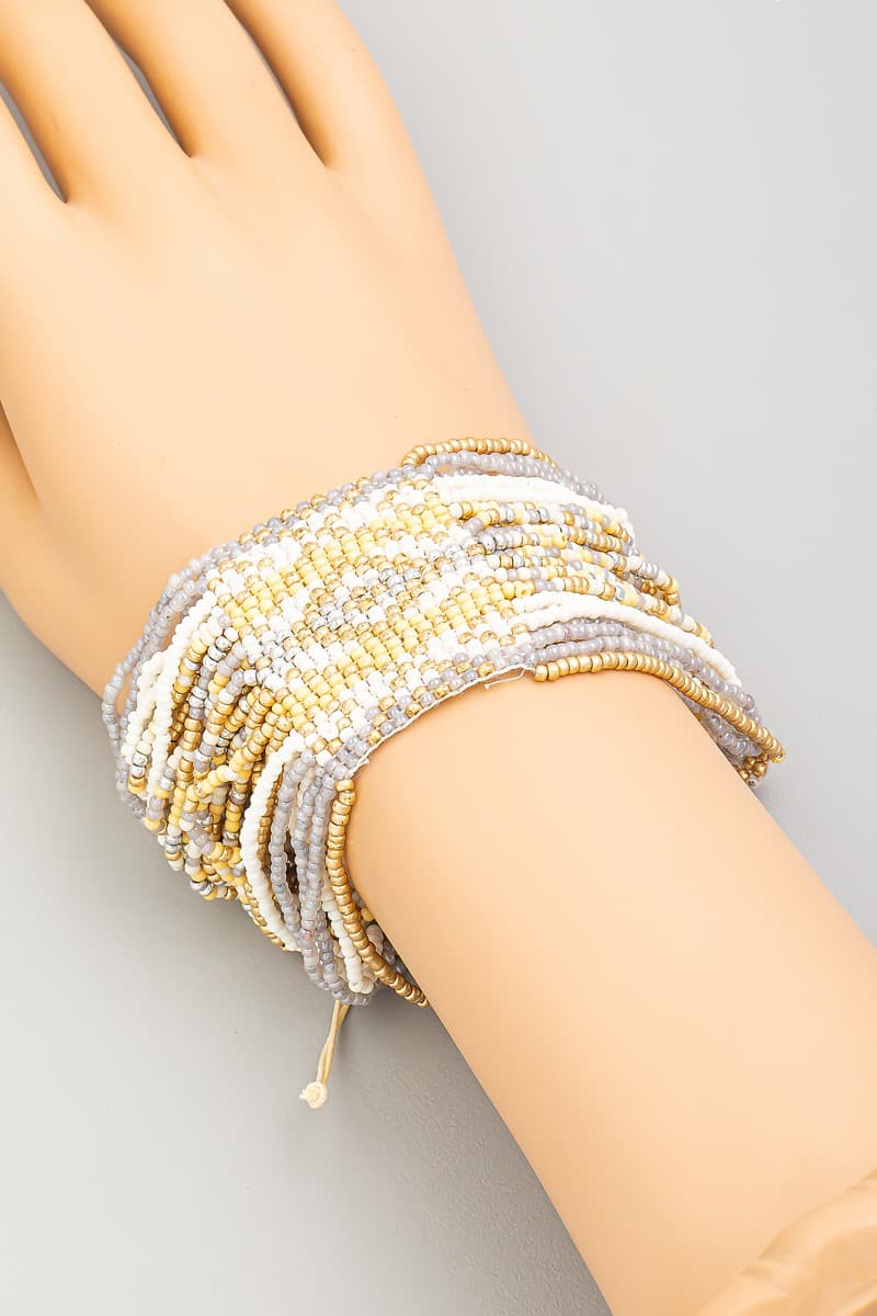 BOHO SEED BEAD ADJUSTABLE BRACELET