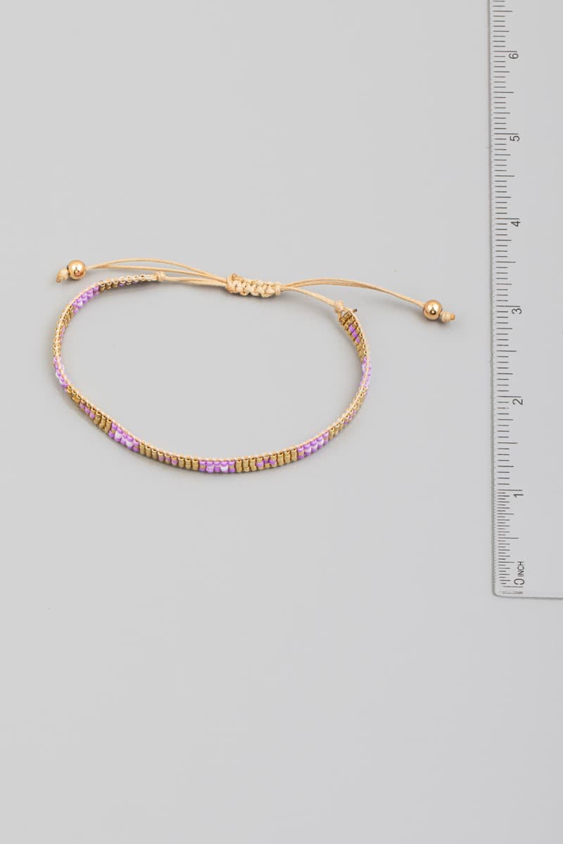 BOHO SEED BEAD WOVEN ADJUSTABLE BRACELET