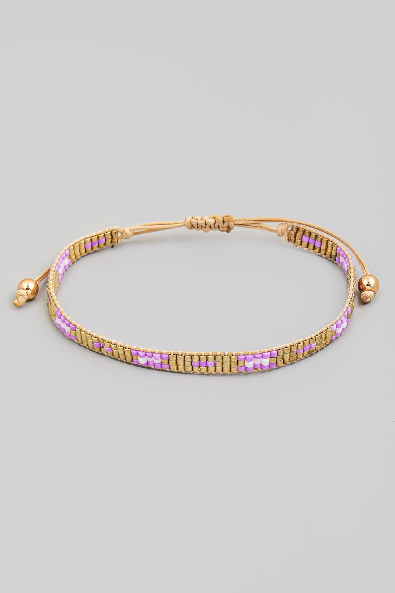 BOHO SEED BEAD WOVEN ADJUSTABLE BRACELET