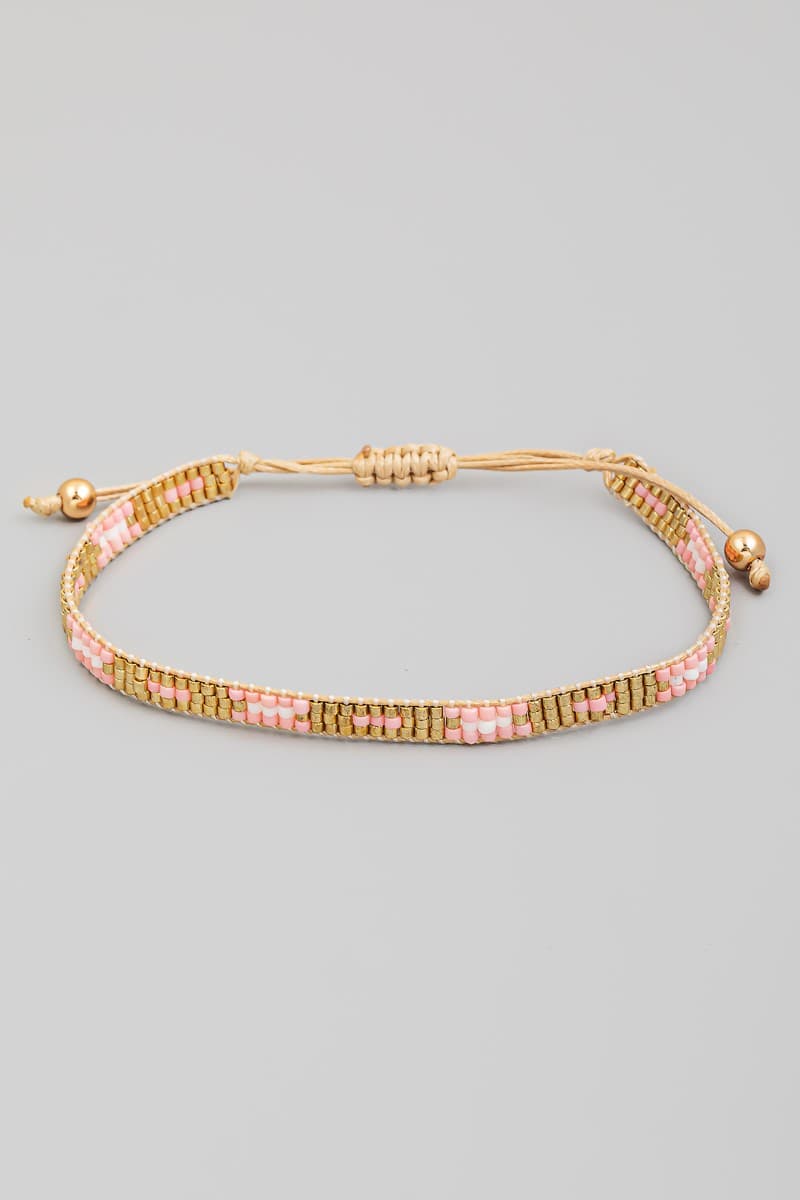 BOHO SEED BEAD WOVEN ADJUSTABLE BRACELET