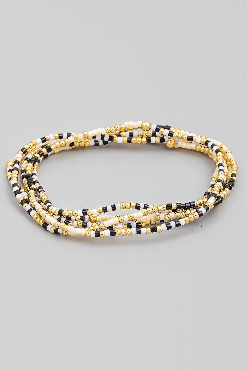 SEED BEADED STRETCH BRACELET