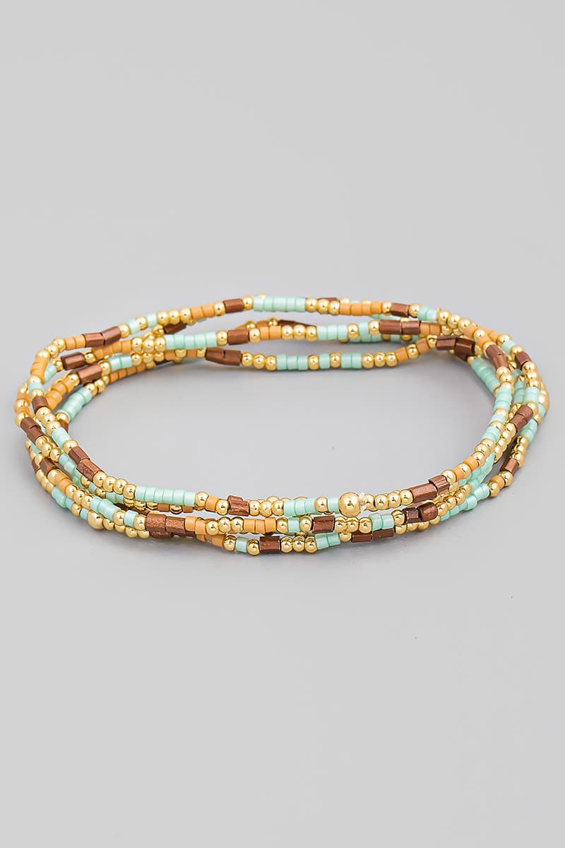 SEED BEADED STRETCH BRACELET