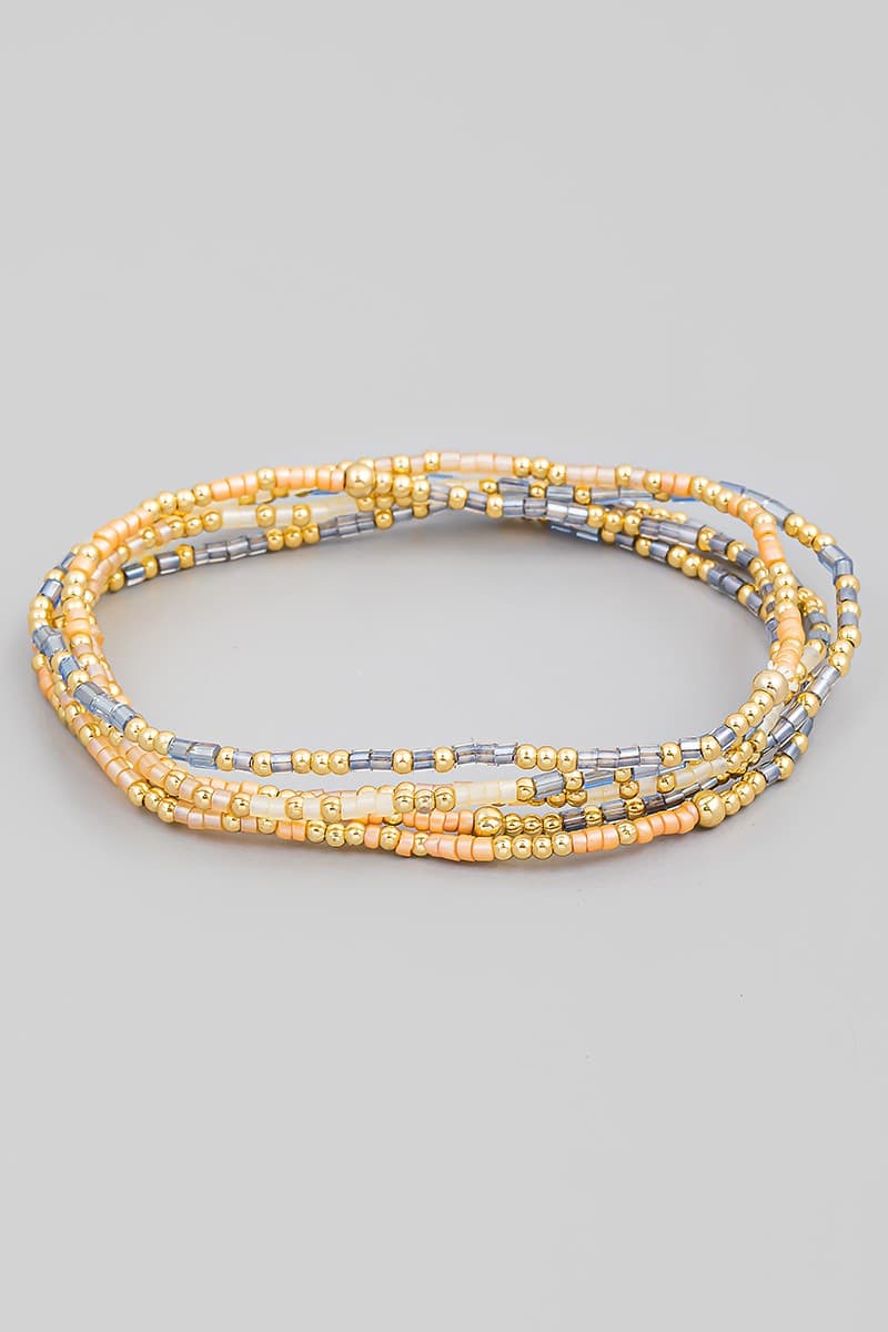 SEED BEADED STRETCH BRACELET