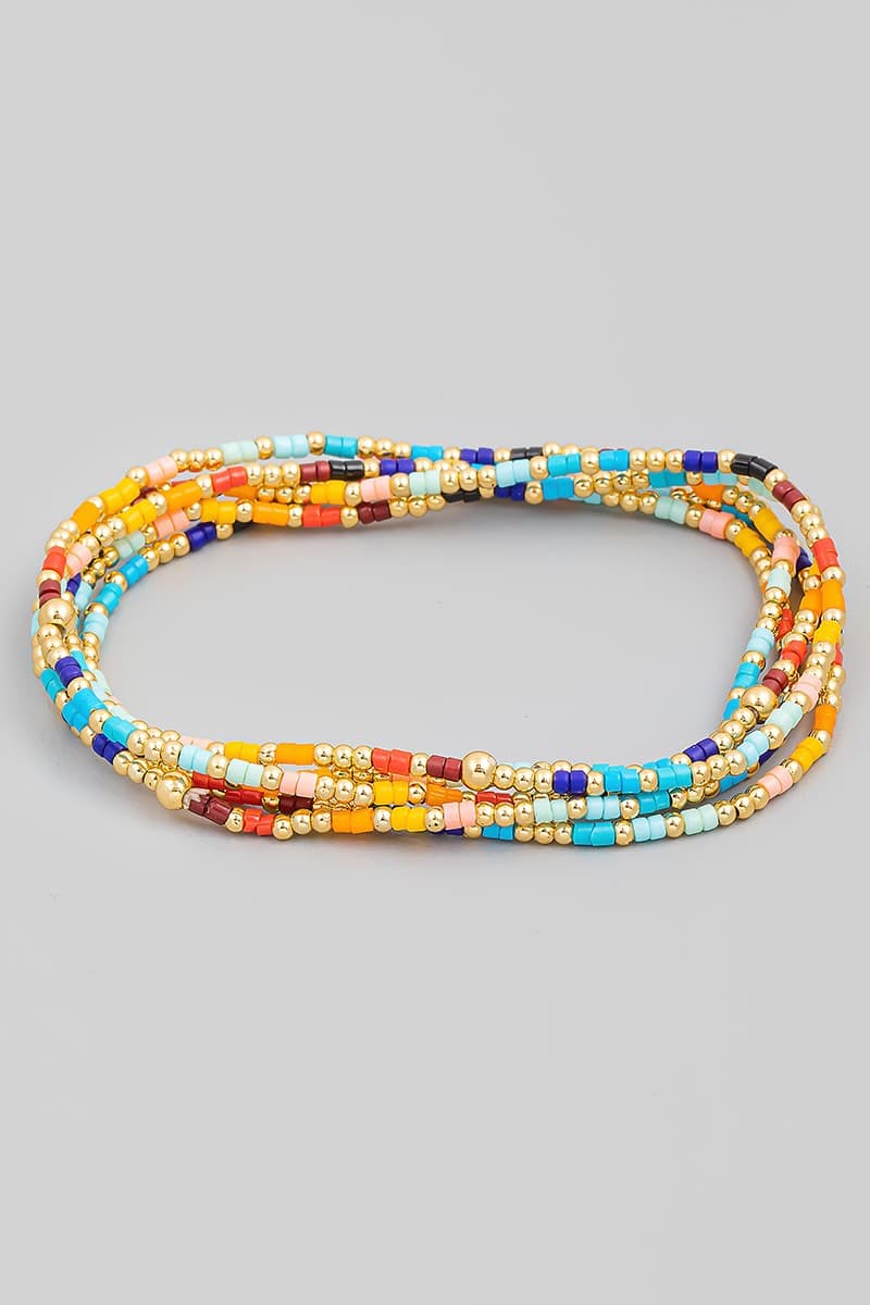 SEED BEADED STRETCH BRACELET