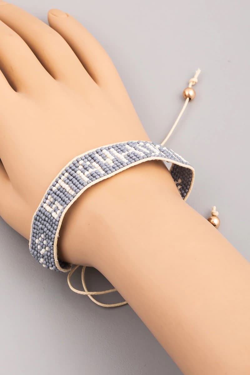 STAY HOME WOVEN ADJUSTABLE BRACELET