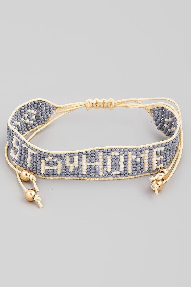STAY HOME WOVEN ADJUSTABLE BRACELET