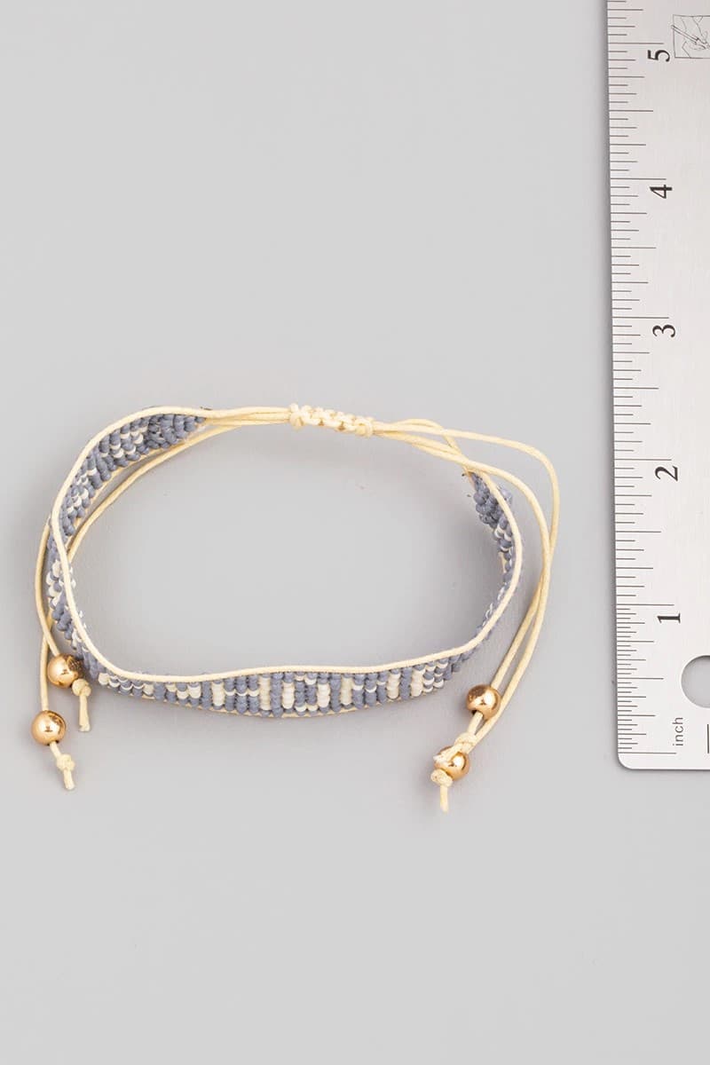STAY HOME WOVEN ADJUSTABLE BRACELET