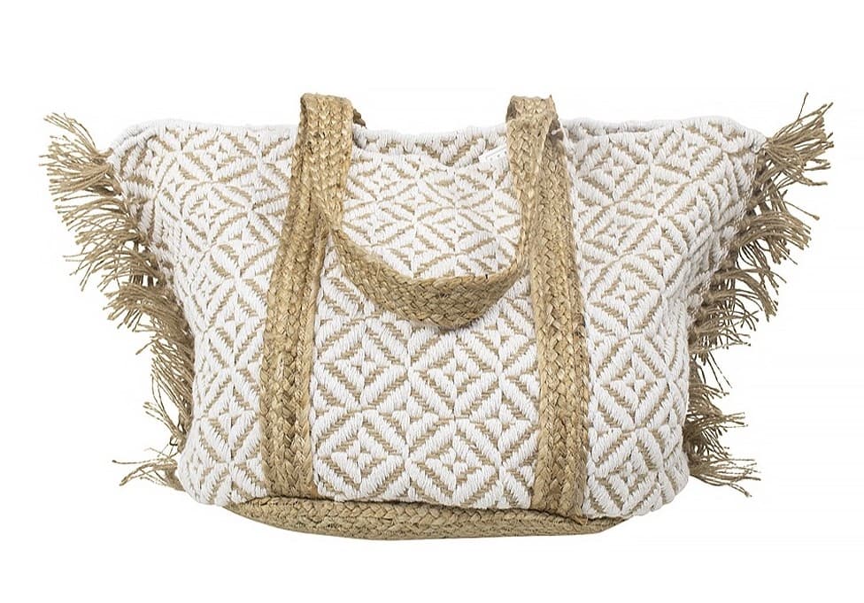 NUDE AND WHITE BAG