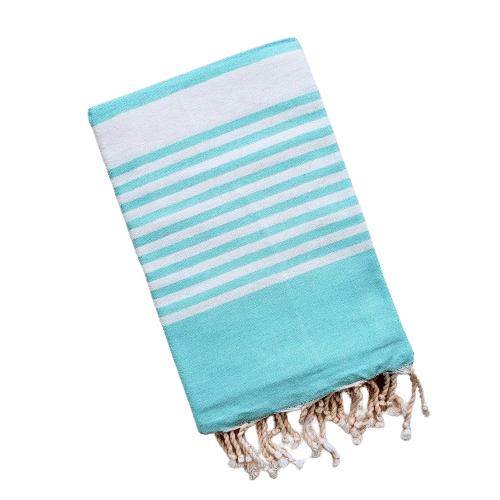 ARSH MINT AND WHITE  STRIPES TURKISH TOWELS