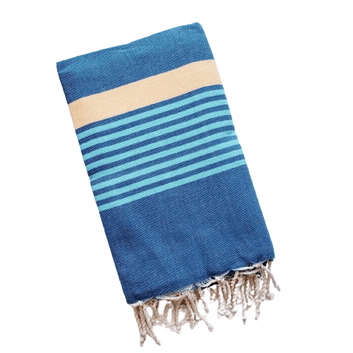 ARSH SEA BLUE STRIPES TURKISH TOWELS