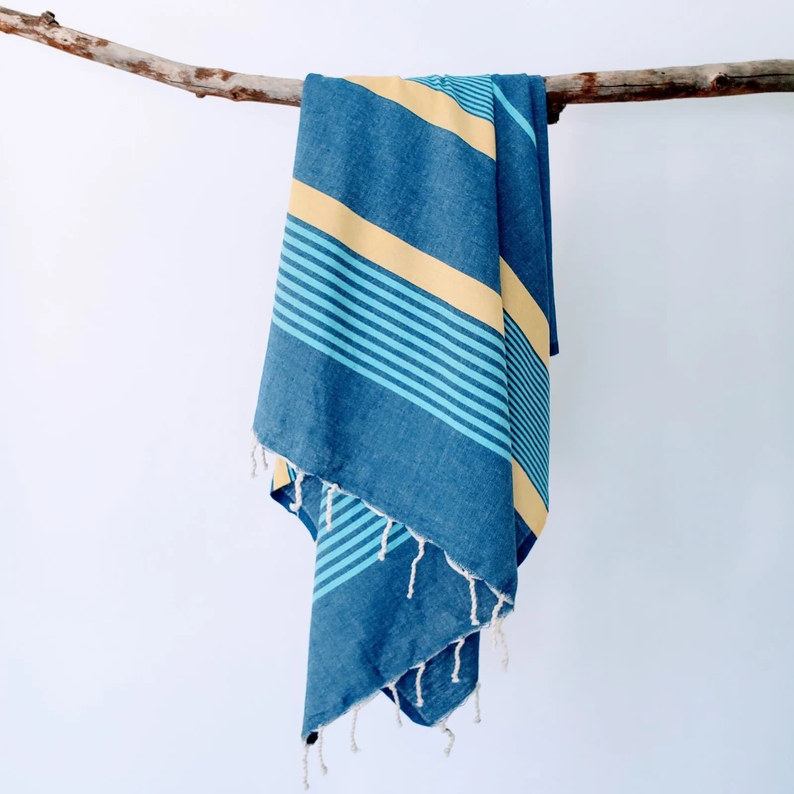 ARSH SEA BLUE STRIPES TURKISH TOWELS