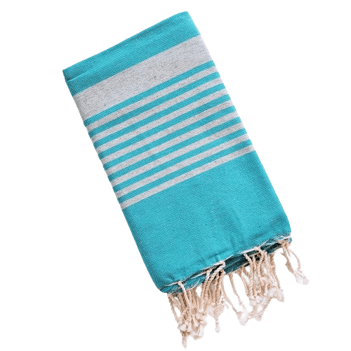 ARSH TURQ STRIPES TURKISH TOWELS