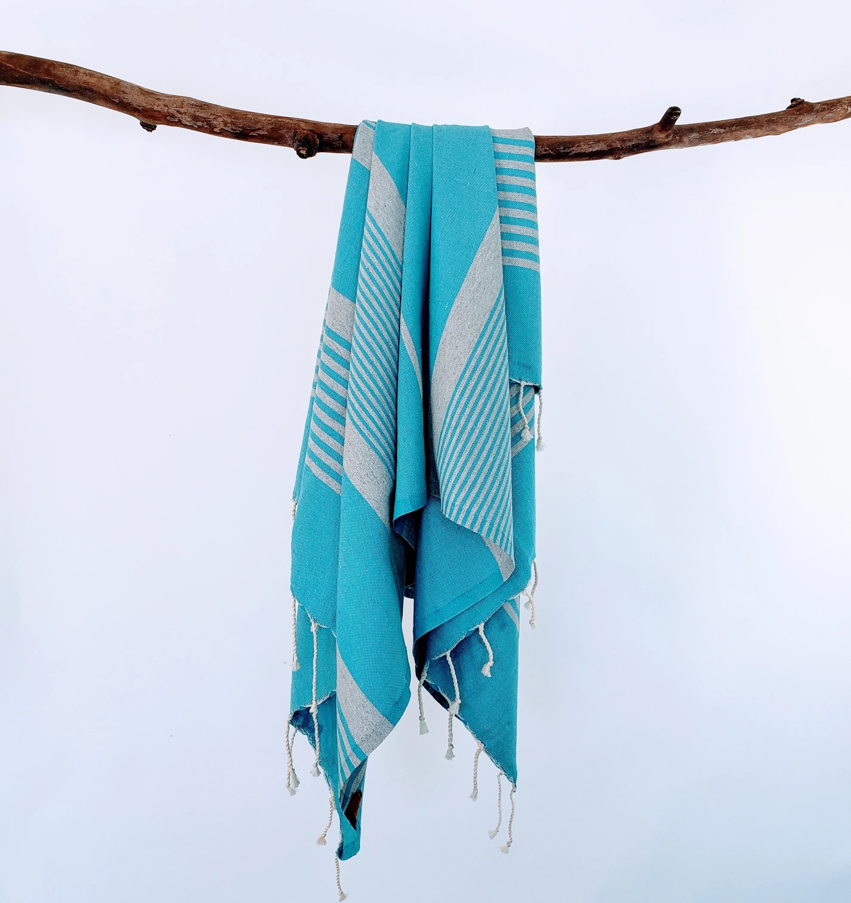 ARSH TURQ STRIPES TURKISH TOWELS