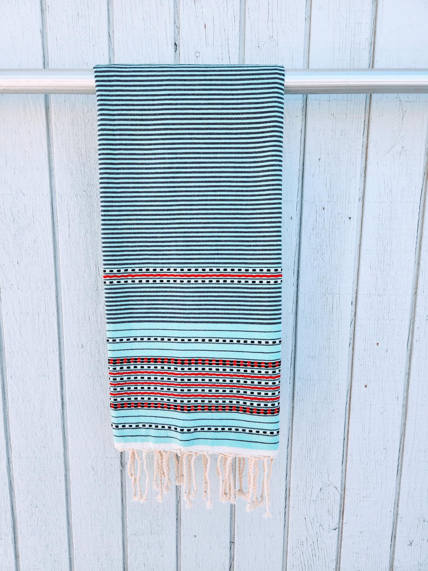 SOFIYA AQUA COLOR STRIPES AND DOT  TURKISH TOWELS