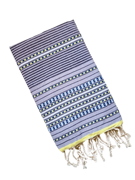 SOFIYA LAVENDER COLOR STRIPES AND DOT  TURKISH TOWELS