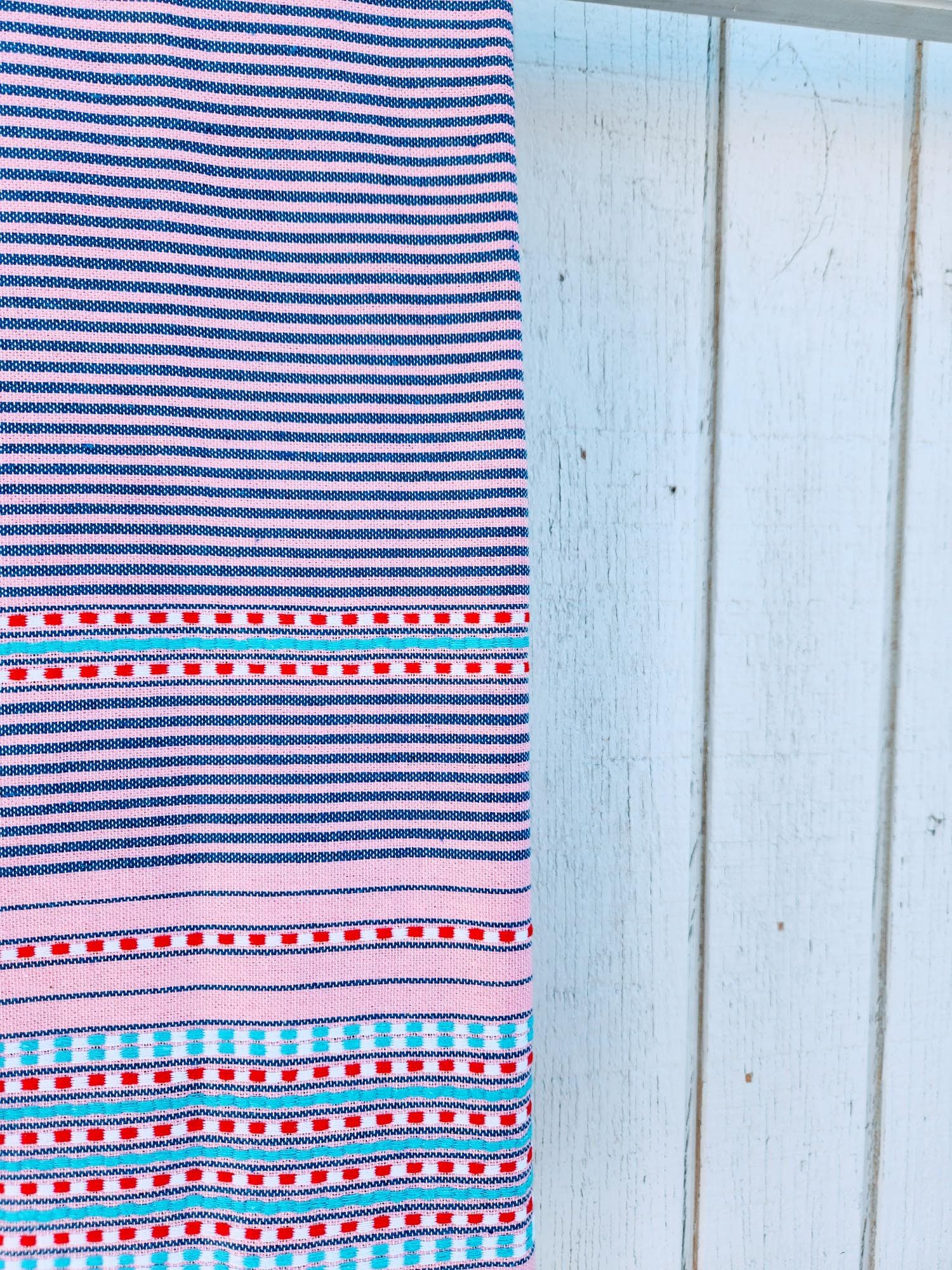 SOFIYA PINK COLOR STRIPES AND DOT  TURKISH TOWELS