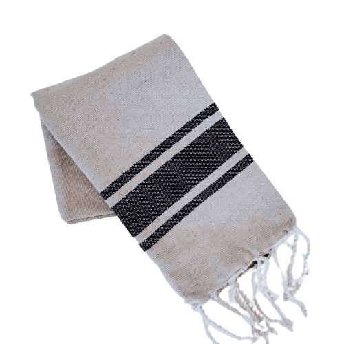 ISHA CAPPUCCINO STRIPES TURKISH TEA AND BATH TOWELS SET OF 5