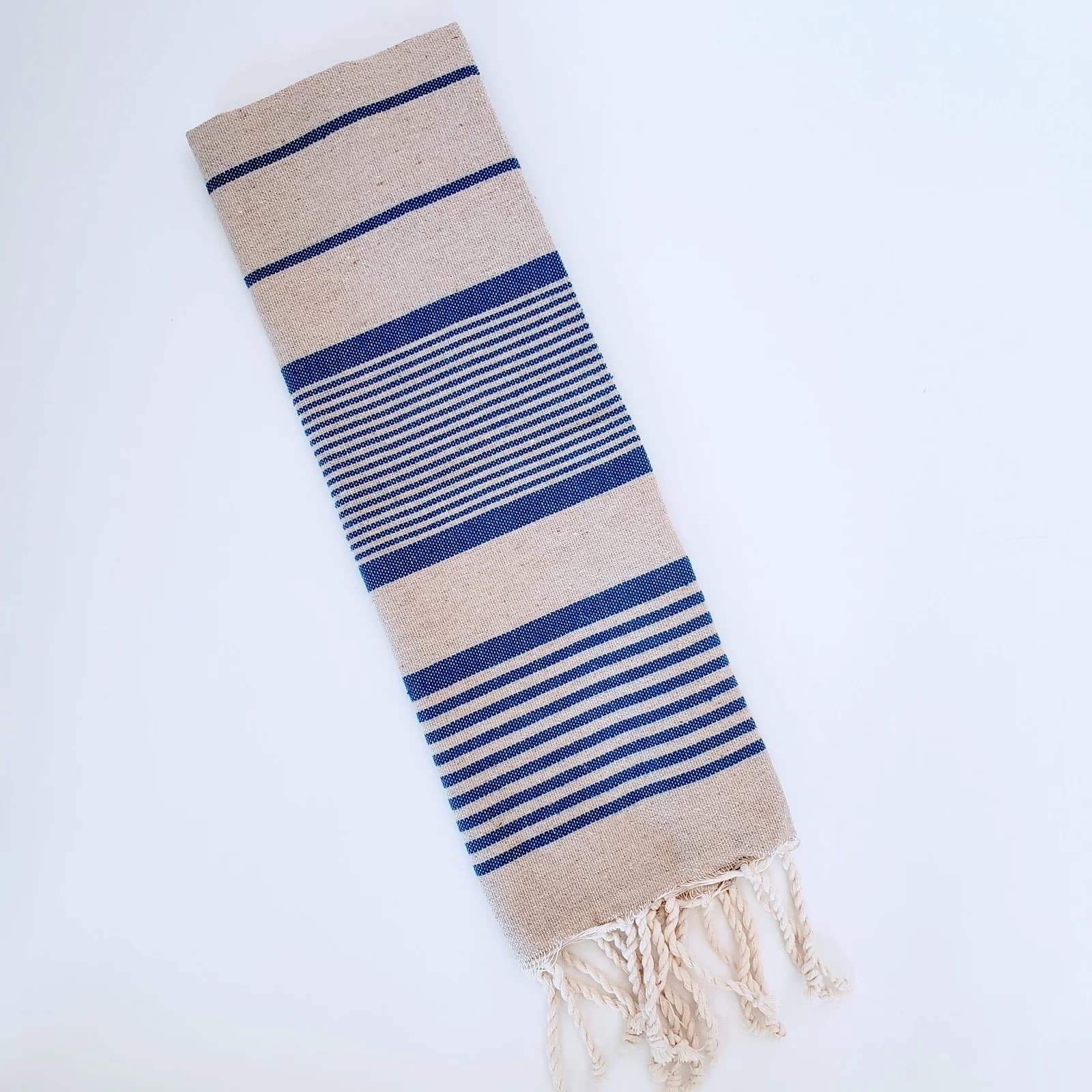 ISHA SANTORINI STRIPES TURKISH TEA AND BATH TOWELS SET OF 5