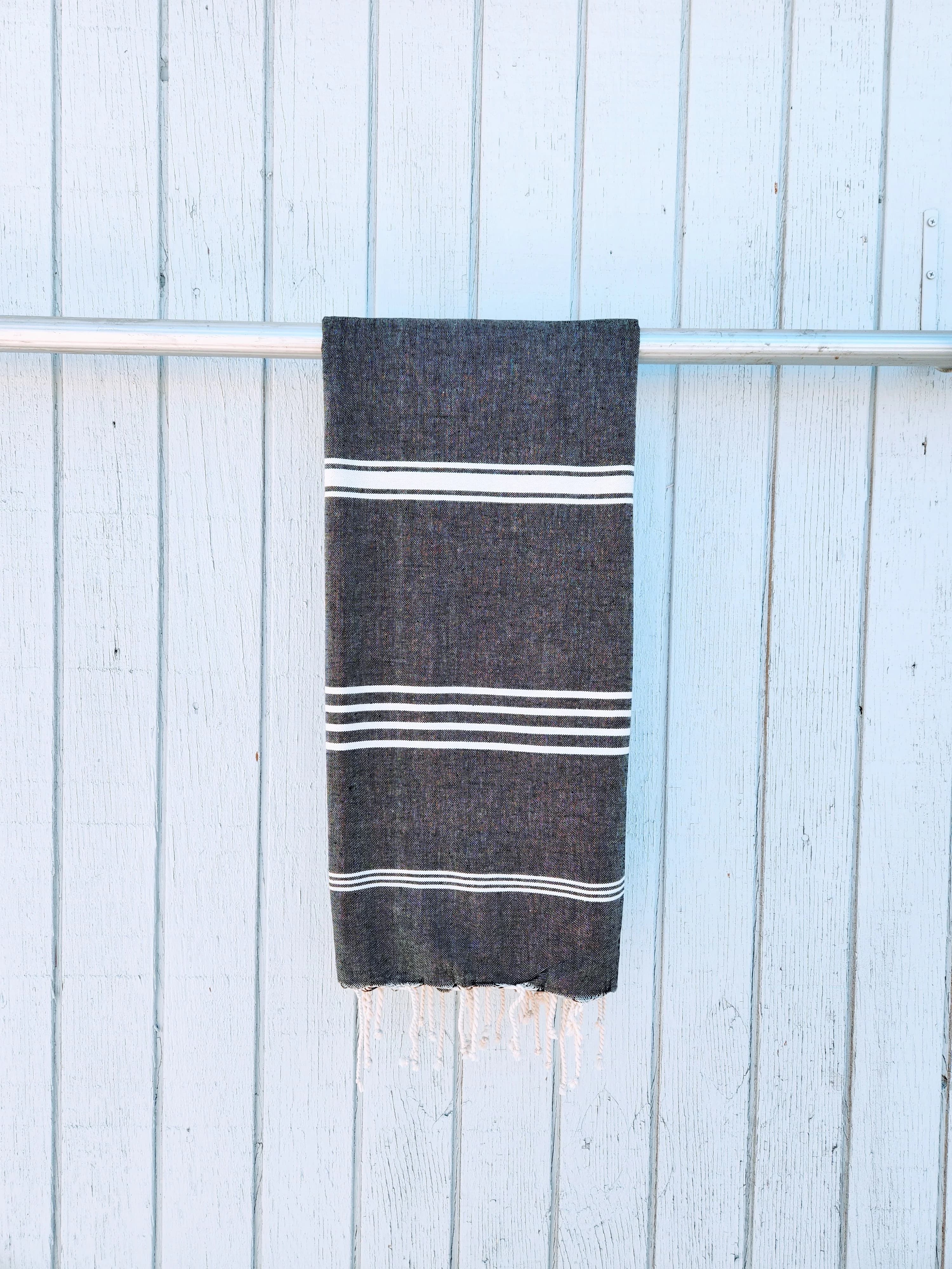 DIVYA BLACK TURKISH TOWELS