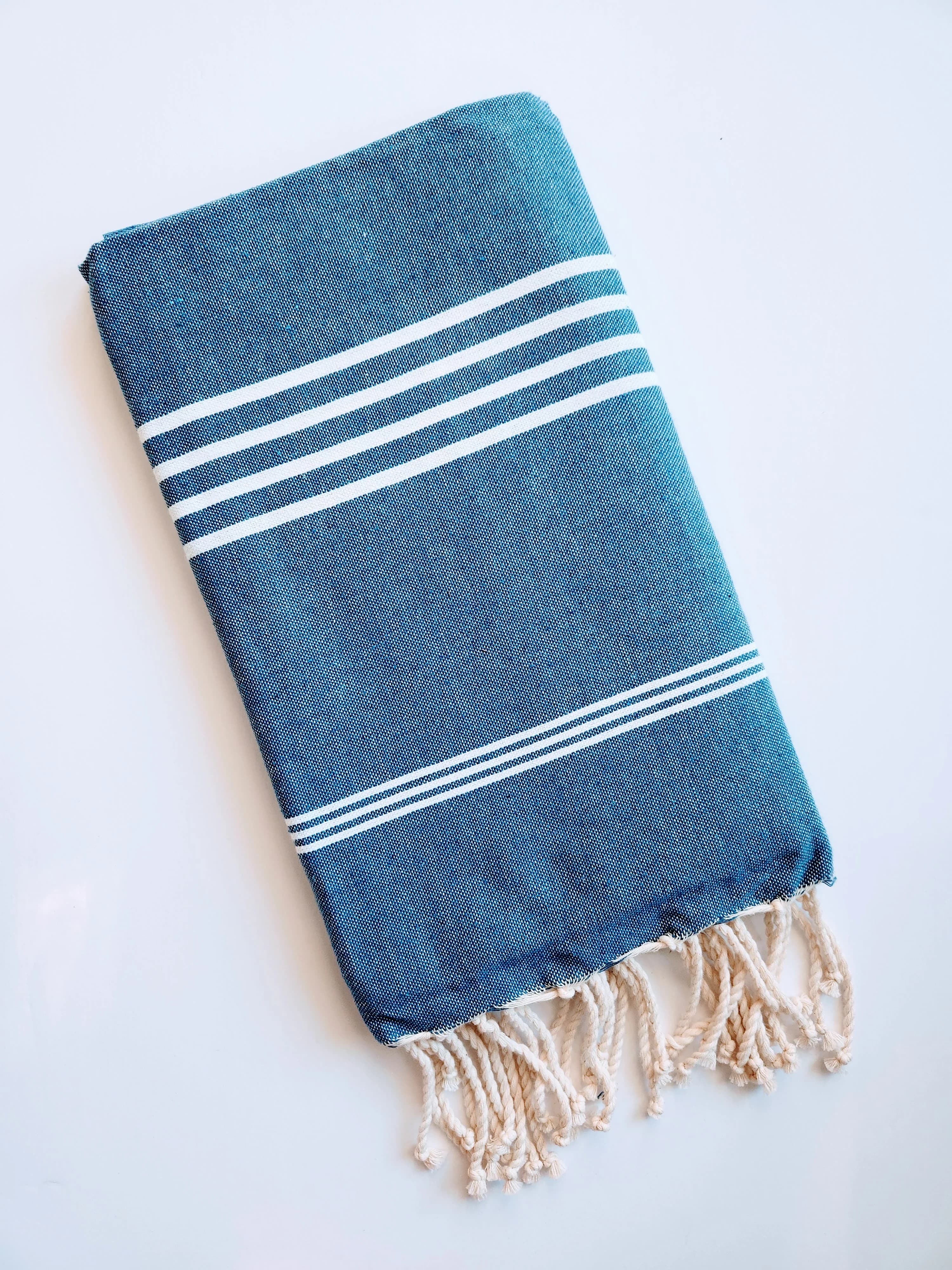 DIVYA BLUE TURKISH TOWELS
