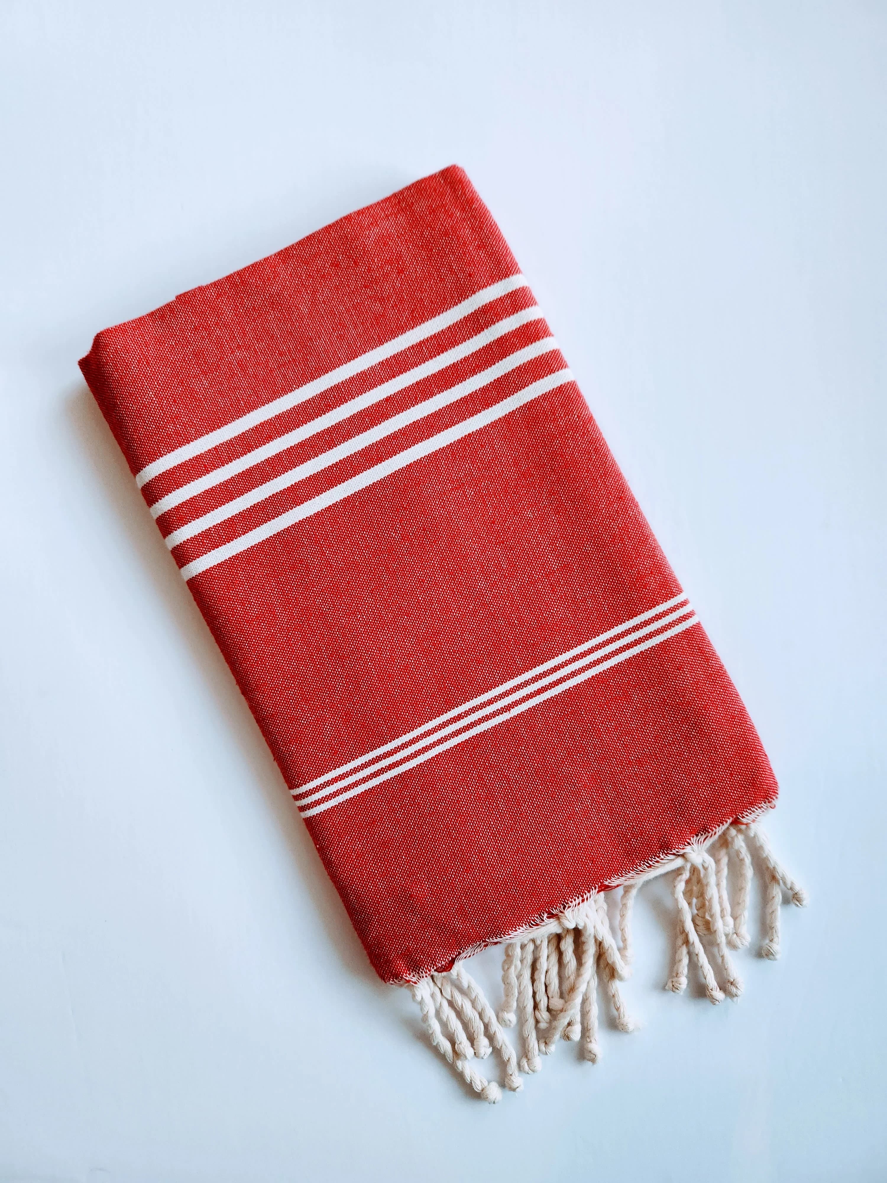 DIVYA RED TURKISH TOWELS