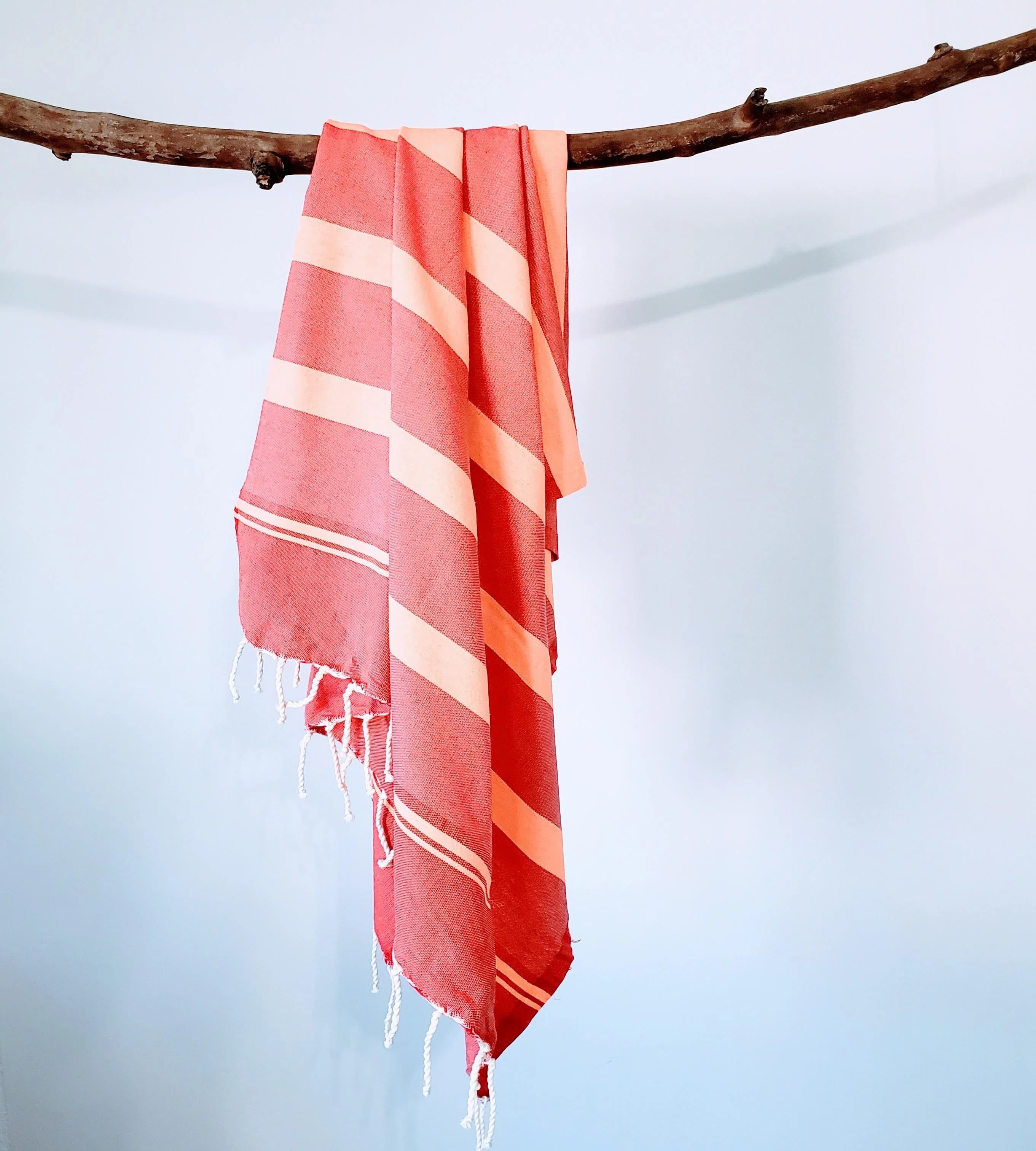 BHAVYA RED TURKISH TOWEL