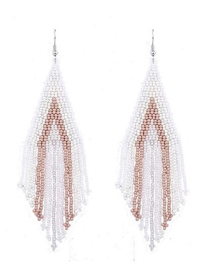 SEED BEAD BOHEMIAN DANGLE EARRING