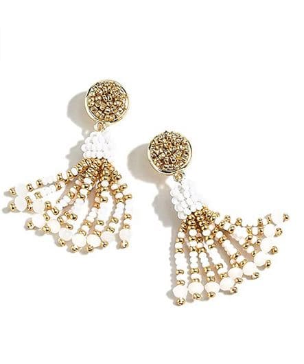 BEADED TASSEL EARRING
