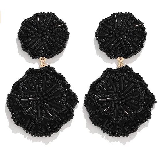 FLOWER LAYERED DESIGN BEADED SUMMER EARRING