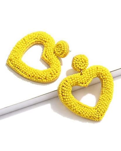 HEART DESIGN BEADED SUMMER EARRING