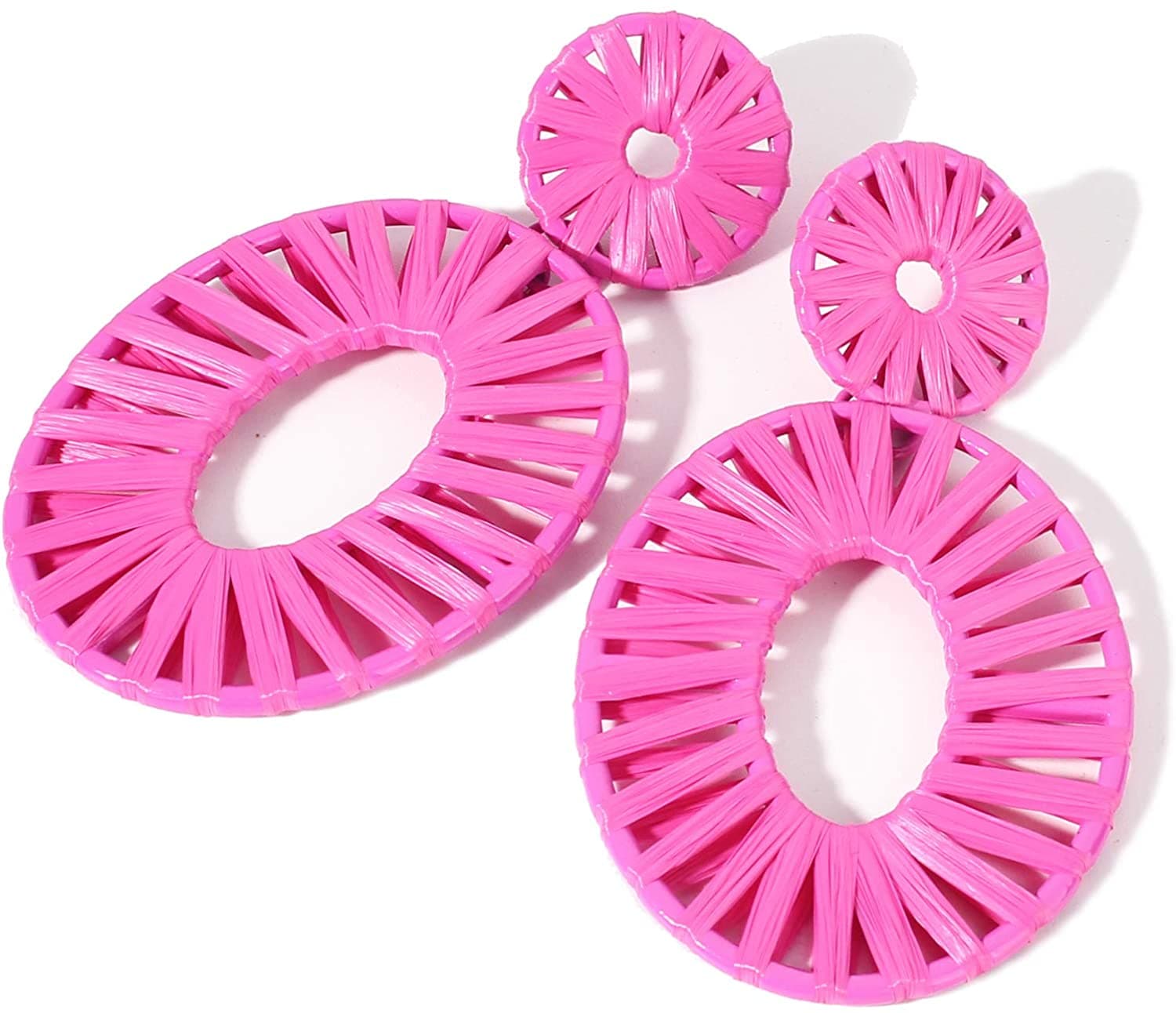 RAFFIA DESIGN OVAL SHAPE EARRING