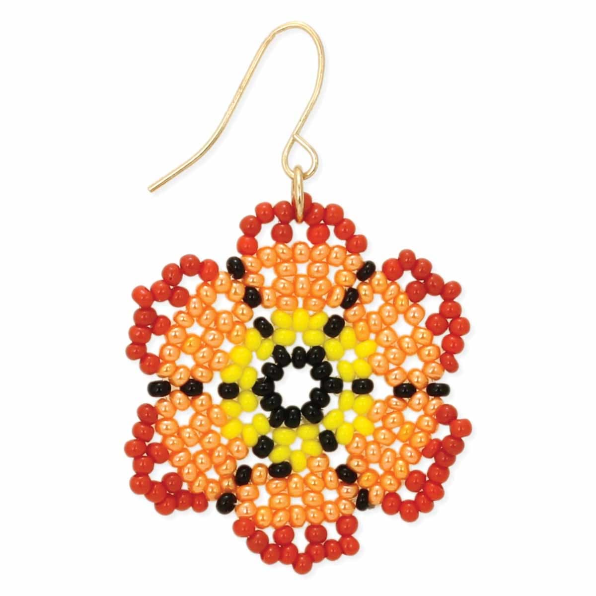 FLOWER SUMMER BLOOM BEADED EARRING