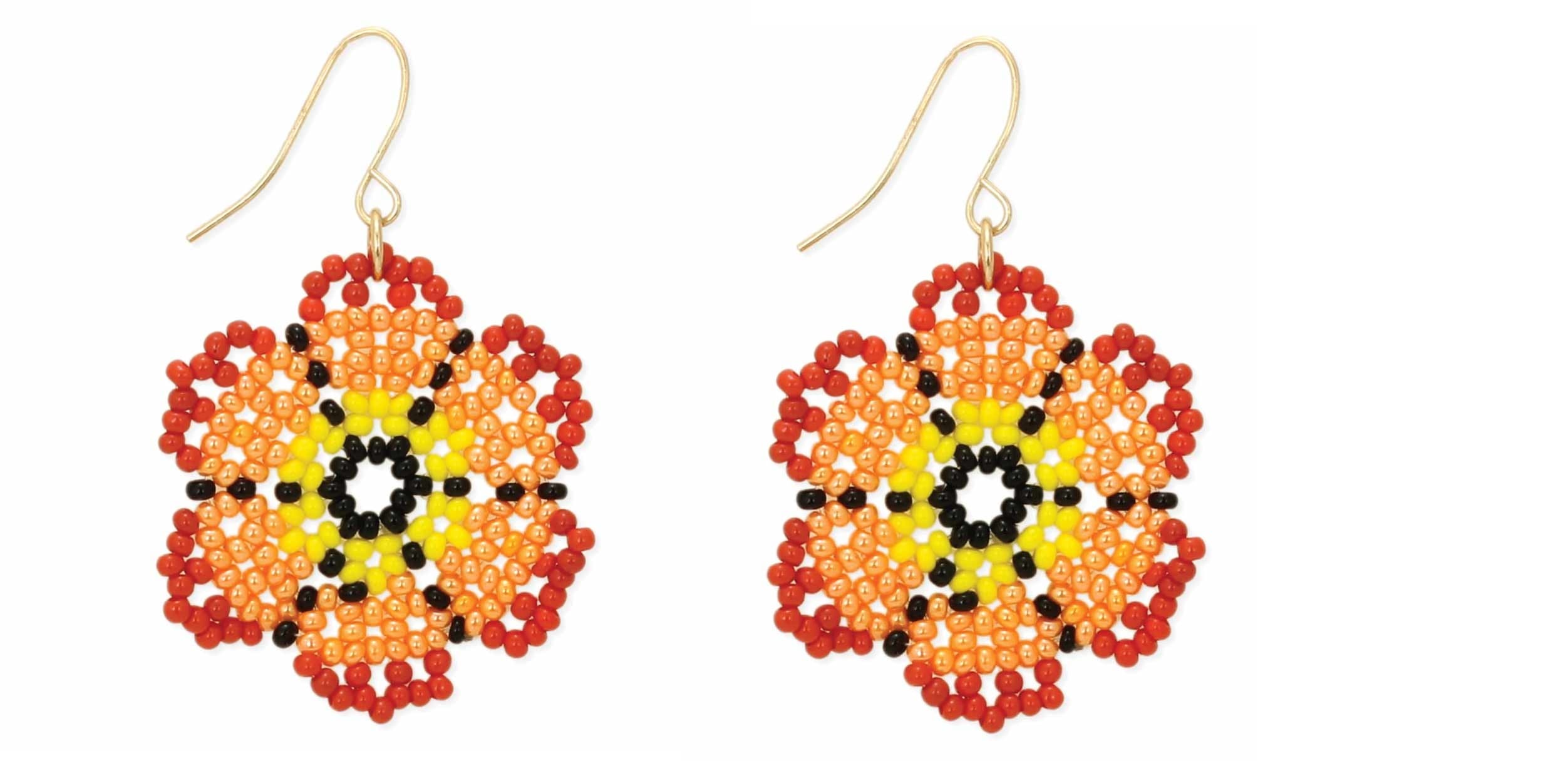 FLOWER SUMMER BLOOM BEADED EARRING