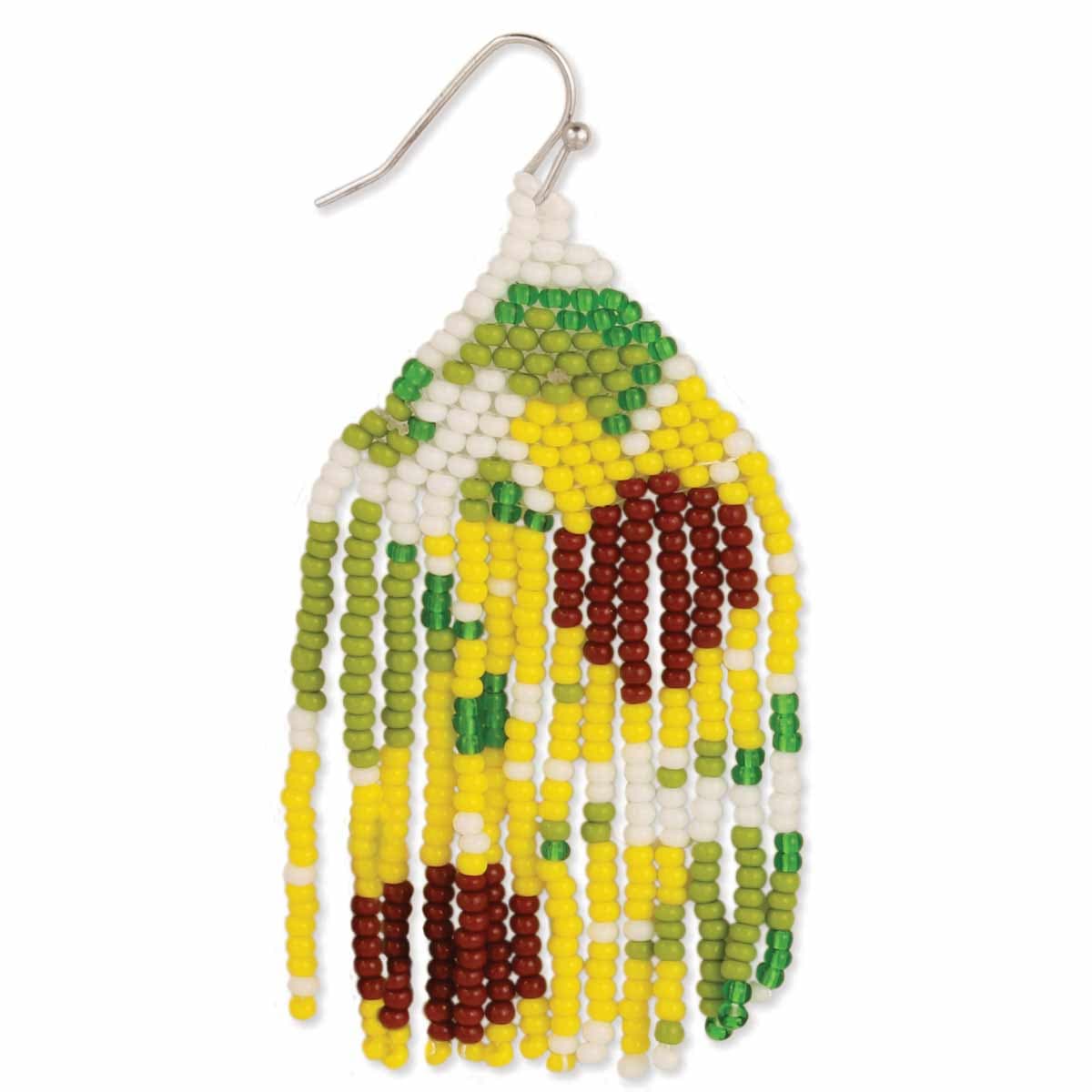 SUNFLOWER BEADED DANGLEING EARRING