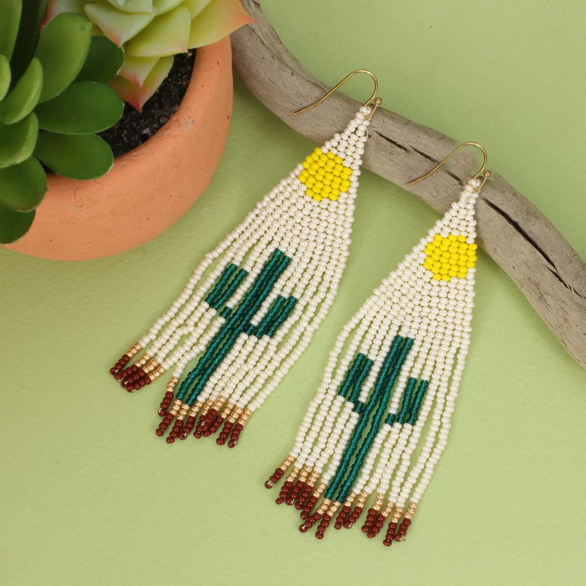DESERT DESIGN BEADED DANGLEING EARRING