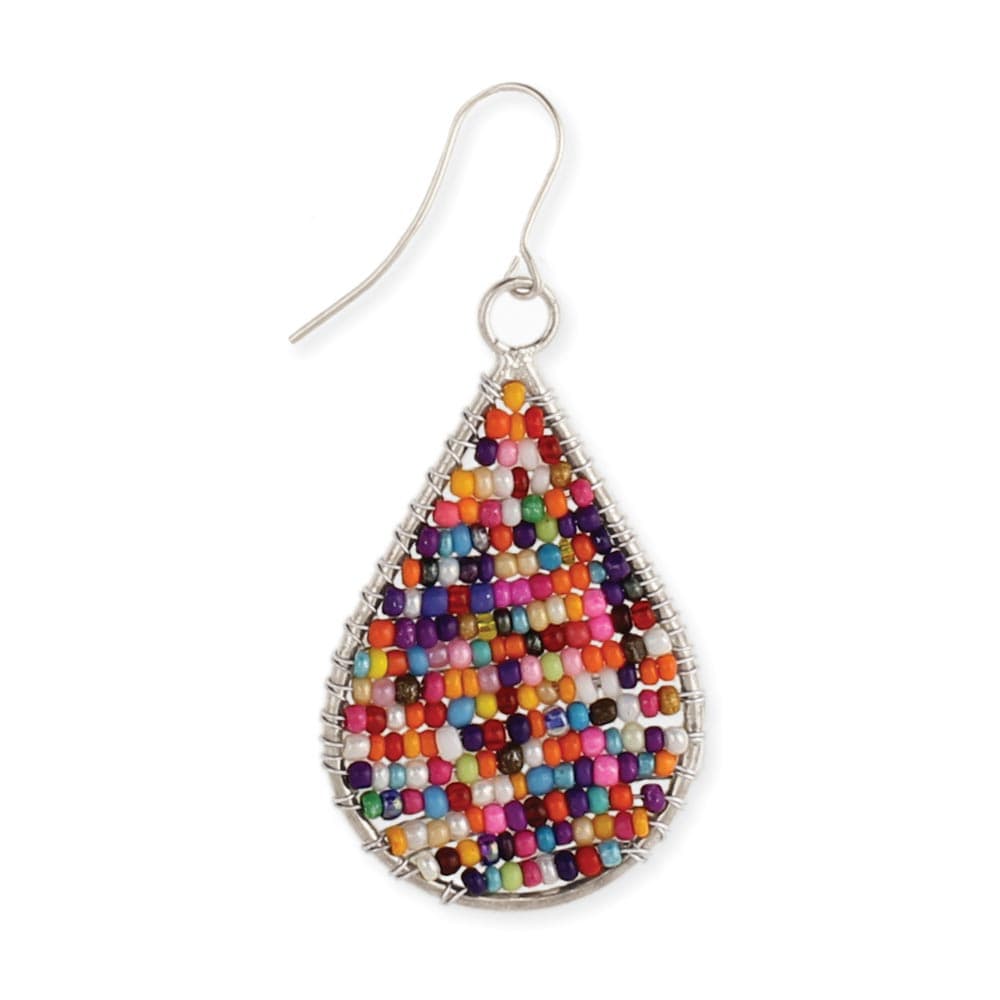 MULTI TEARDROP BEADED EARRING