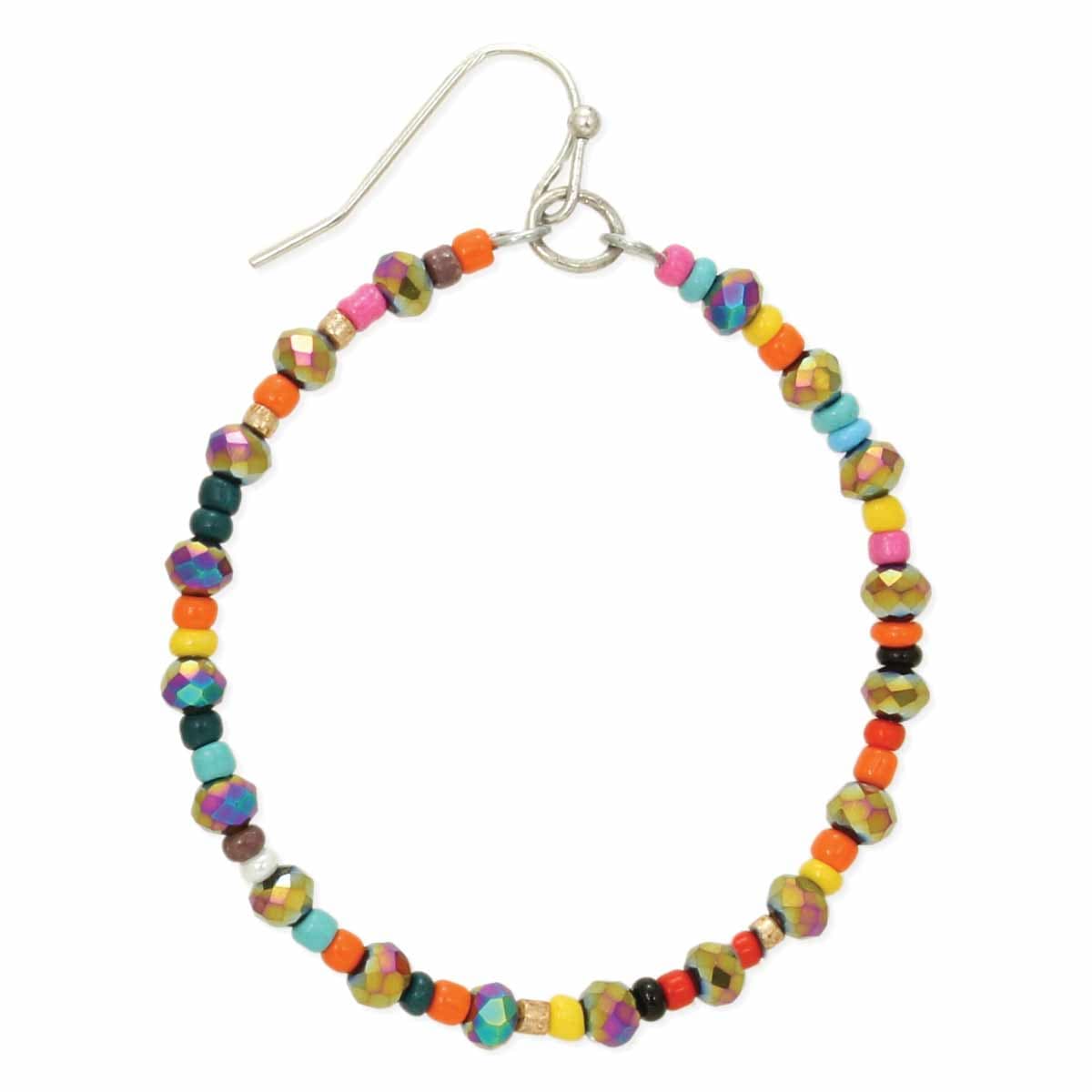 MULTICOLORED CIRCLE SHAPE EARRING