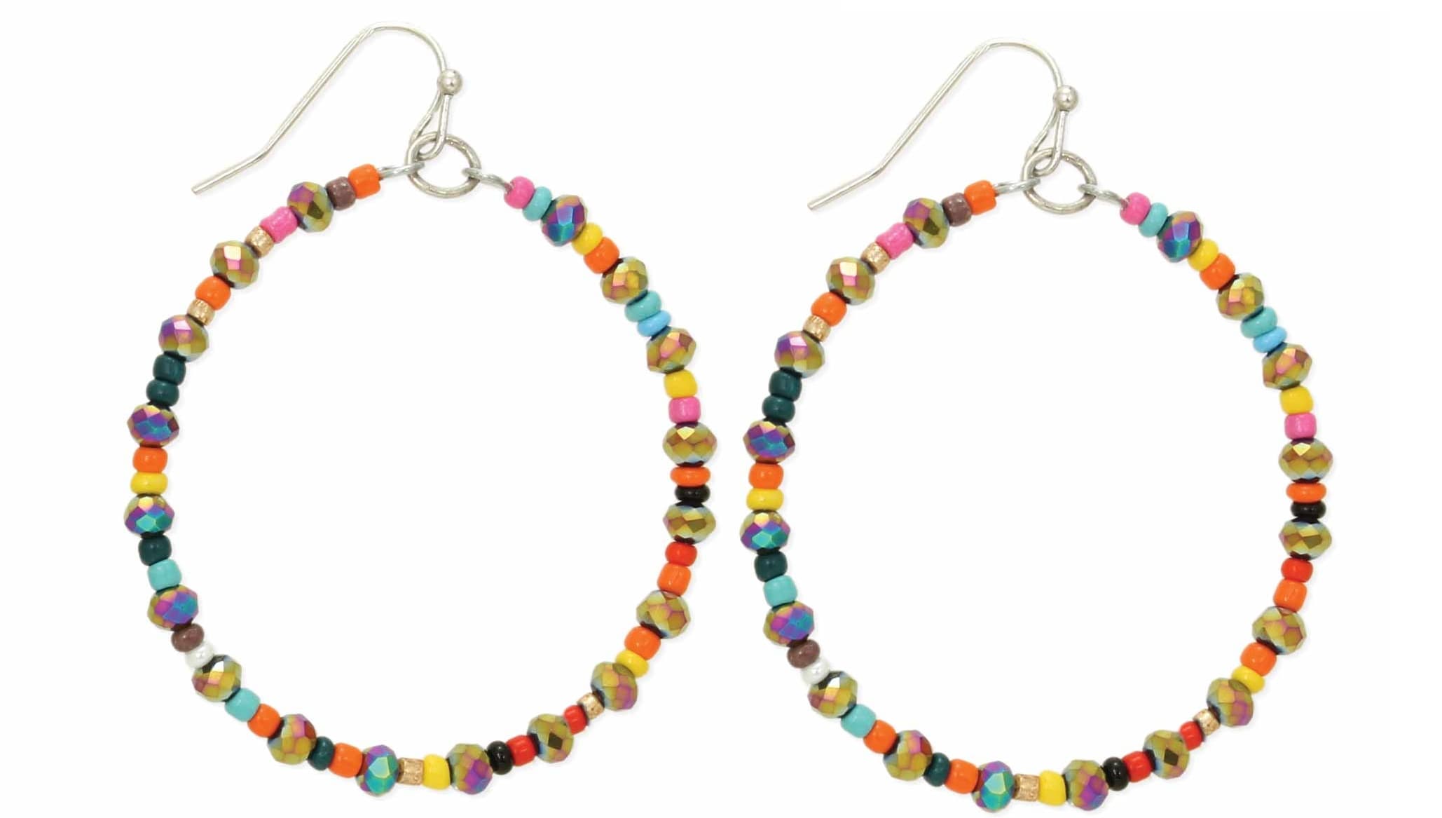MULTICOLORED CIRCLE SHAPE EARRING