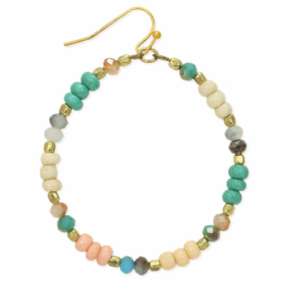 SEASIDE SKIES ROUND SHAPE BEADED EARRING