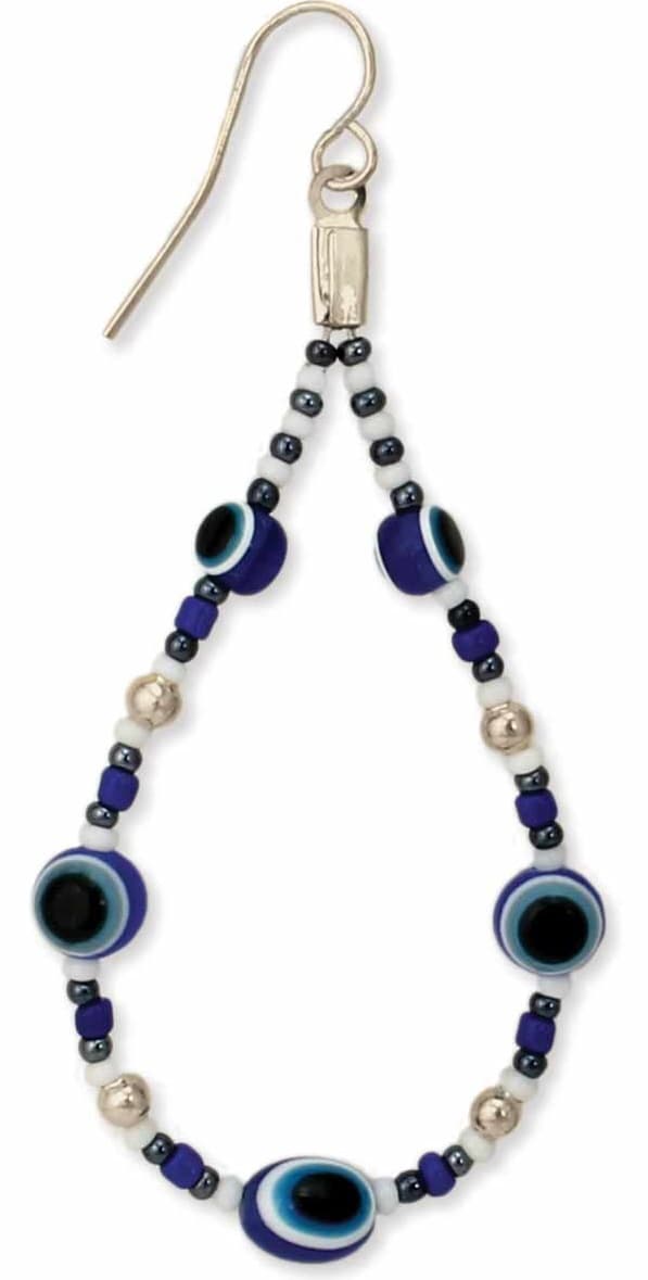 EVIL EYE TEARDROP DANGLE EARRING