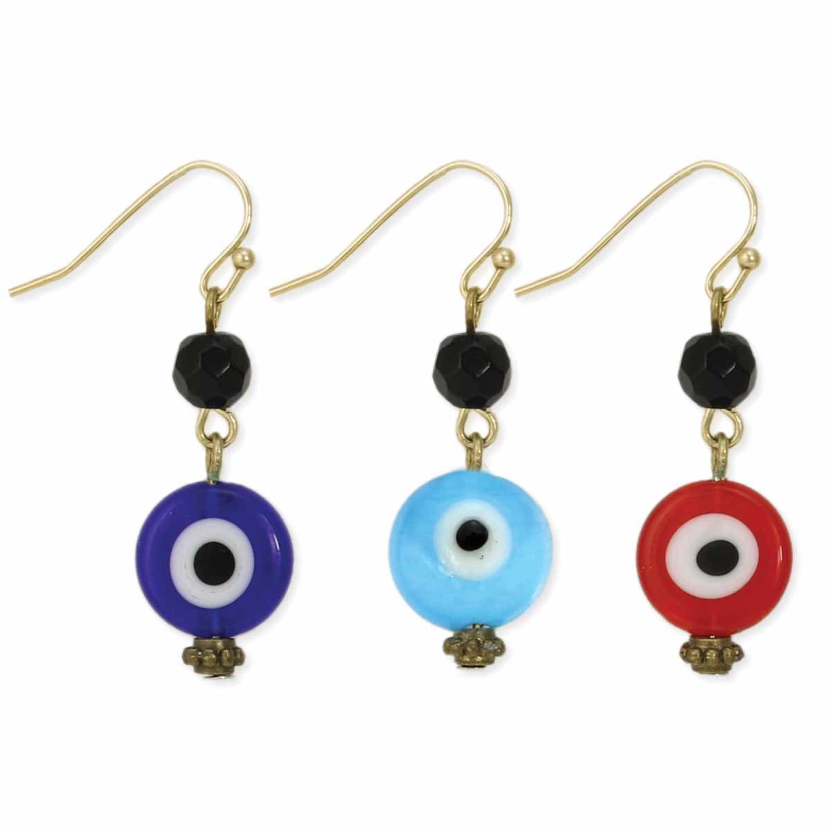 EVIL EYE DANGLE EARRING