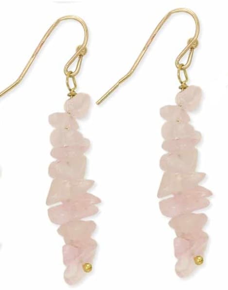 GEMSTONE BEADED LONG HOOK EARRING
