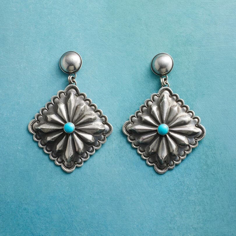 DIAMOND DROP SILVER METAL EARRING