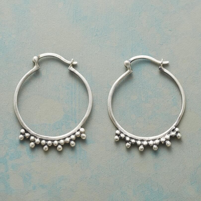 SILVER ROUND HOOP EARRING