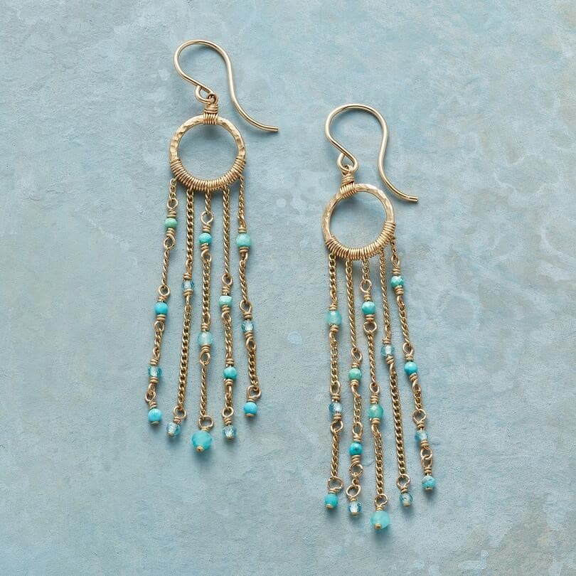 GOLD ROUND DANGLE EARRING